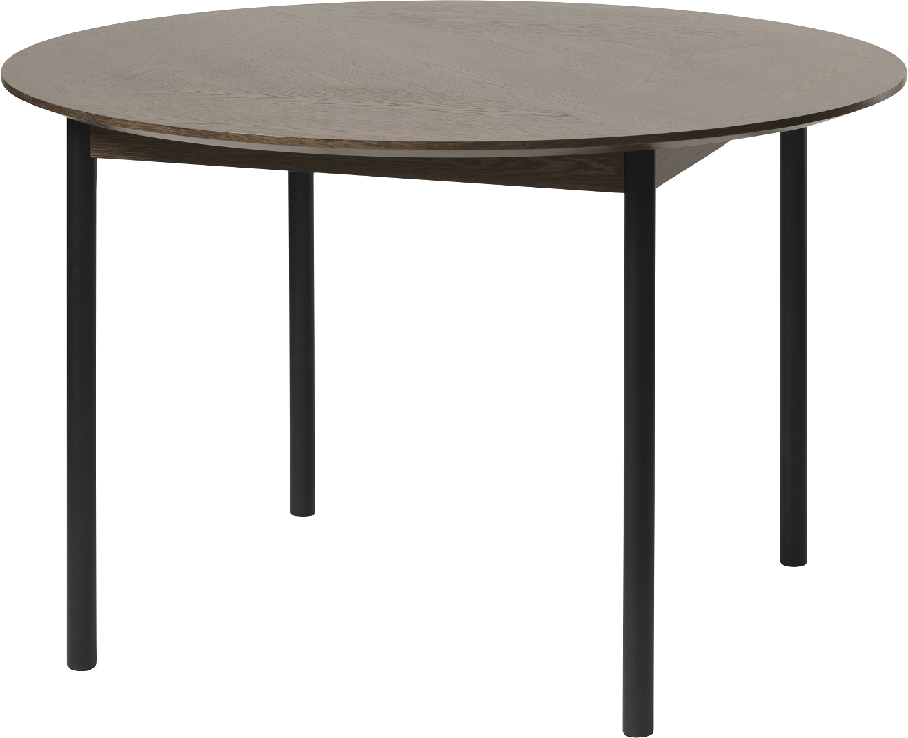 Rundt Spisebord Nordique Design Latina ø120 Espresso Egetræ Med Sorte Metalben