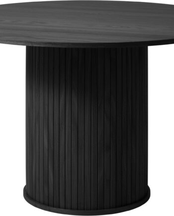 Rundt Spisebord Nordique Design Nola ø120 Sort Egetræ Mdf Med Egefiner