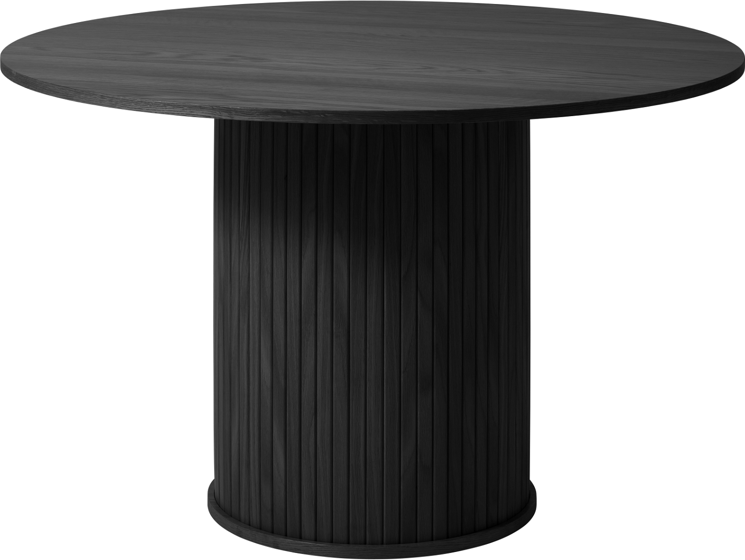 Rundt Spisebord Nordique Design Nola ø120 Sort Egetræ Mdf Med Egefiner