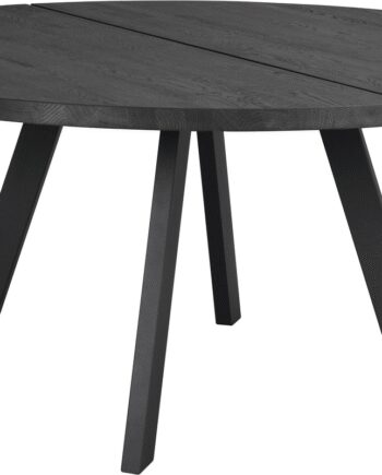 Rundt Spisebord Rowico Fred ø160 Sort Lakeret Massiv Ask Fsc Certificeret Med Spinkle Metalben Tidløs Nordisk Stil