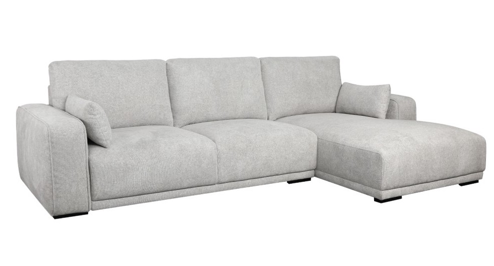 Santa Monica Sofa Med Chaiselong Til Højre Gråt Møbelstof
