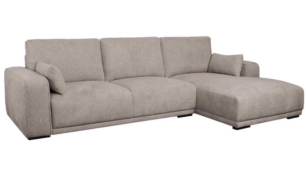 Santa Monica Sofa Med Chaiselong Til Højre Sandfarvet Møbelstof