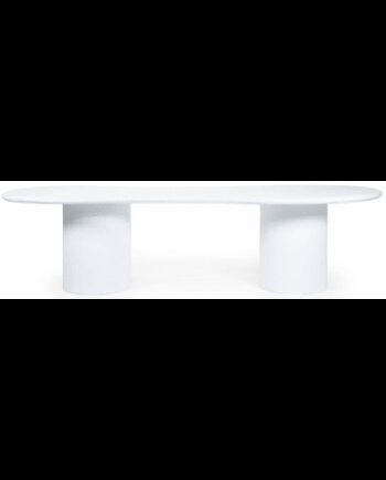 Seki Organisk Spisebord Glasfiber Magnesium 250 110 Mat Hvid