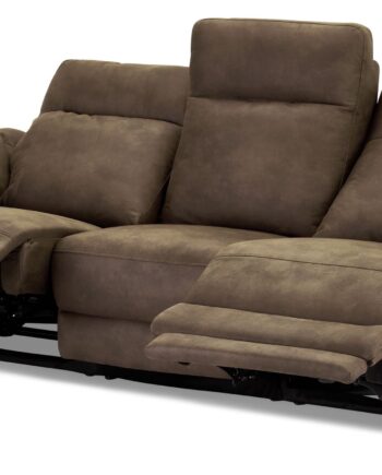 Selma Personers Sofa Med Elevations Sæder Til Nakke Ryg Ben Grå Microfiber