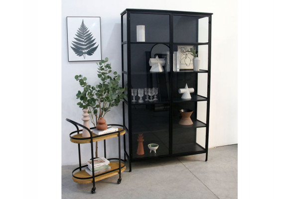 Skælskør Vitrineskab Metal 119 5x40x212 Sort
