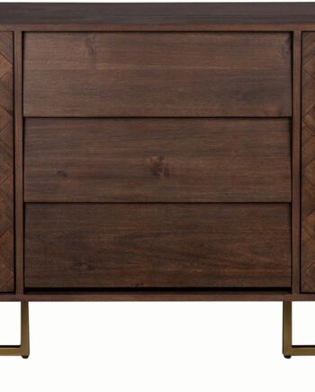 Skænk Dutchbone Class Retro Sideboard Akaciefiner Pulverlakeret Stål 180x45x80 Kaffe