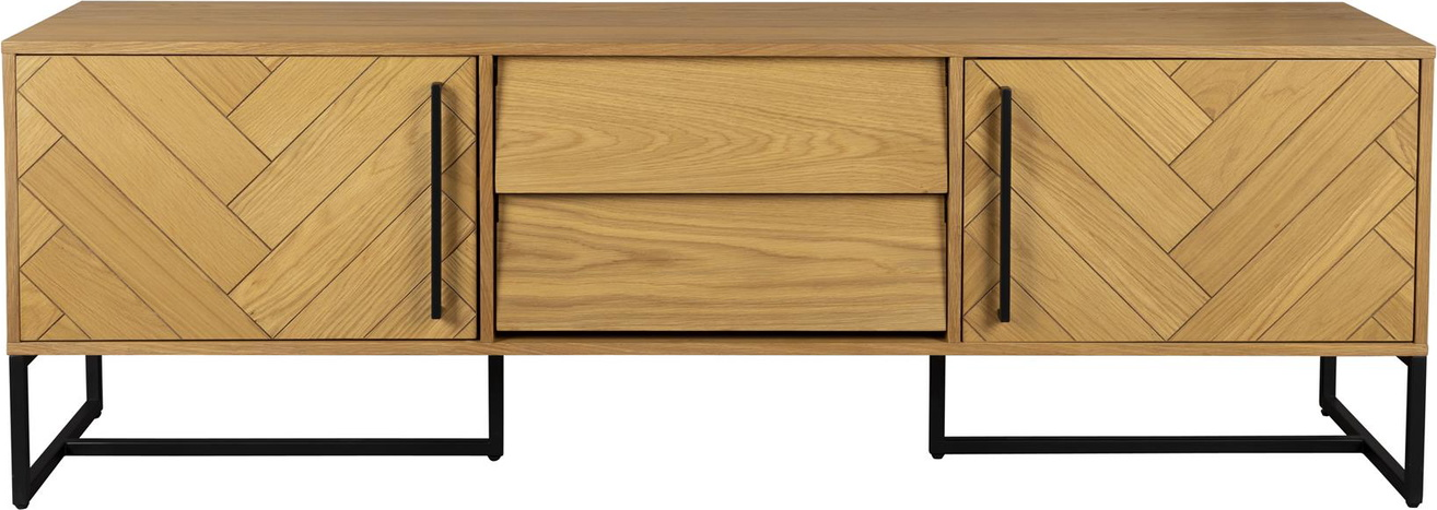 Skænk Dutchbone Class Sideboard Mørk Sand Egetræsfiner Med Stålstel 60x180x45