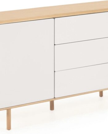 Skænk Kave Home Anielle Natur Grå Sideboard Askefiner Med Soft Close Justrbare Ben