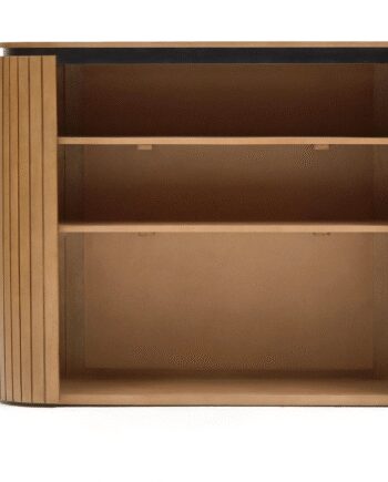 Skænk Kave Home Licia Massivt Mangotræ Natur Finish Tre Hylder H90 B120 D45 Rustik Moderne