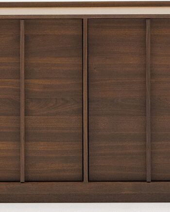 Skænk Kave Home Onix Mørk Valnødfiner Mdf 200x80x45 Med Soft Close Rustikt Sideboard Med Justerbare Hylder Fsc Certificering