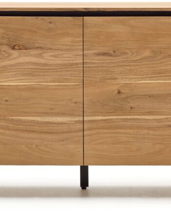 Skænk Kave Home Uxue Massivt Akacietræ Natur Sort H88xb40xl200