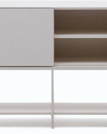 Skænk Kave Home Vedrana Hvid Mdf   Stål Justrbare Hylder 195x40x80