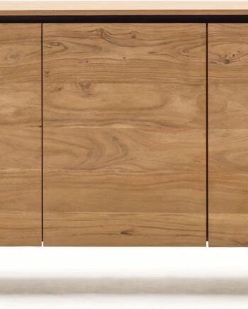 Skænk Konsolbord Kave Home Uxue 150x40x88 Massiv Akacietræ Natur Sort