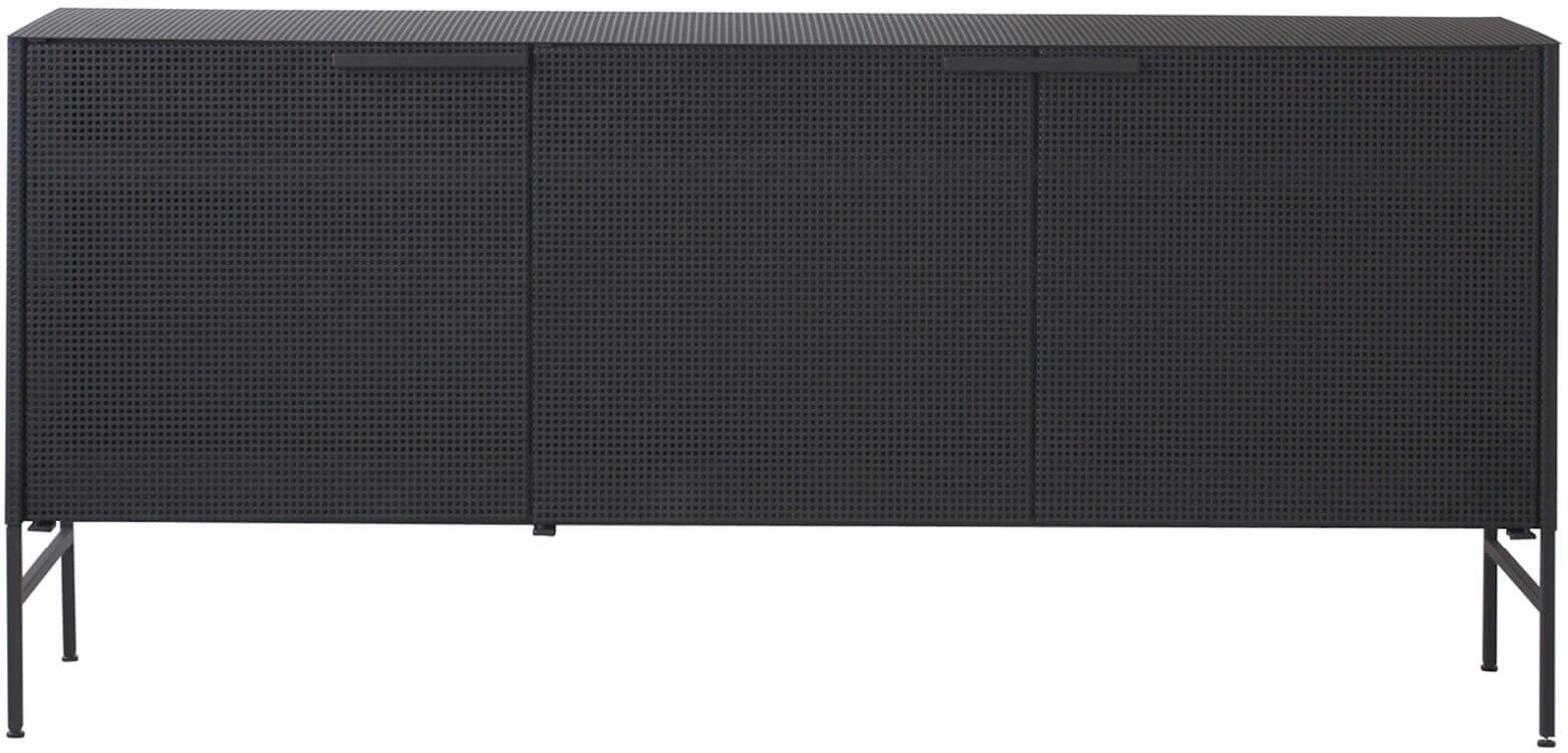 Skænk Kristina Dam Grid Sort Stål 160x36x72 Industrielt Design