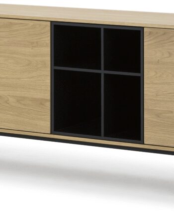 Skænk Nielsen Design Hasseris Natur Egetræsfiner Folie   Pulverlakeret Stål 190x45x74