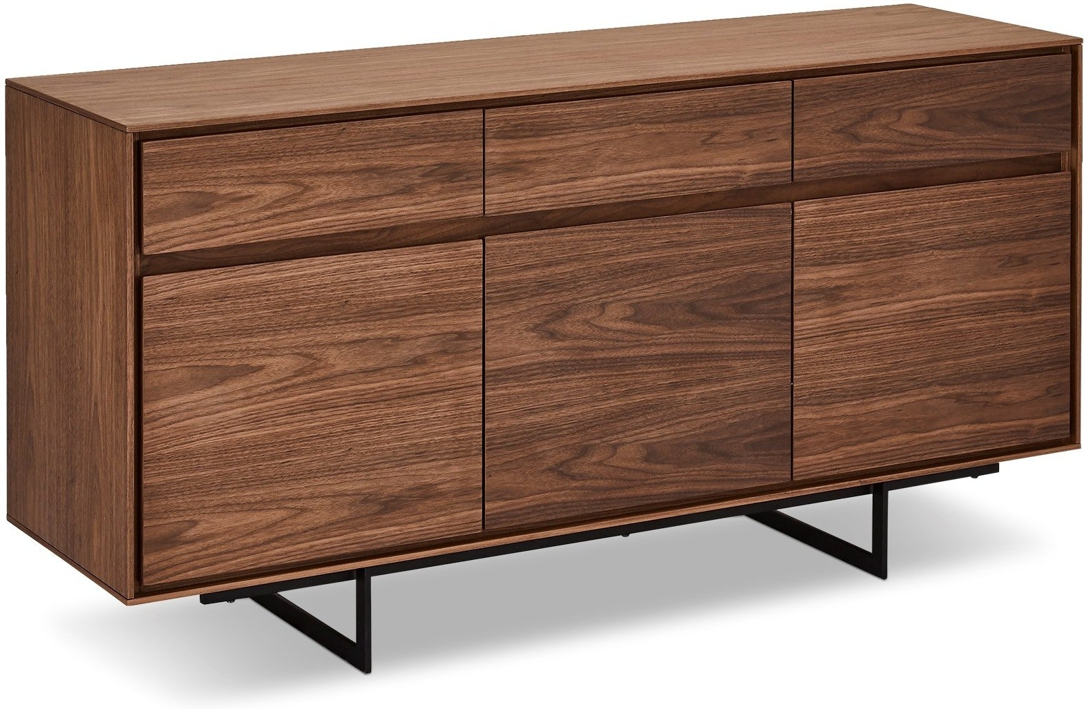 Skænk Raymond Hallmark Wansford Valnødfinr Brun H82xb155xd45 Elegant Opbevaringsskab Til Stuen