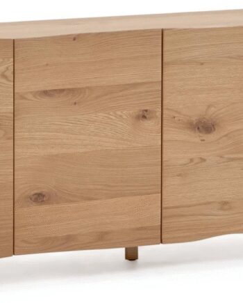 Skænk Sideboard Kave Home Rasha Natur Egetræsfiner H71b180d41 Med Døre Justerbare Hylder
