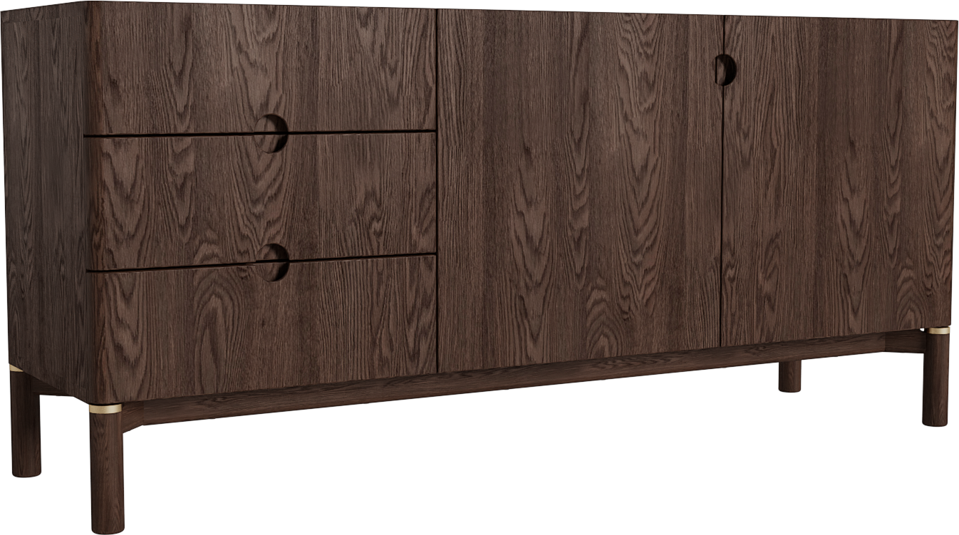 Skænk Sideboard Nordique Design Arun Espressofarvet Træ Fsc Mix Rummelige Skuffer Skabe 160