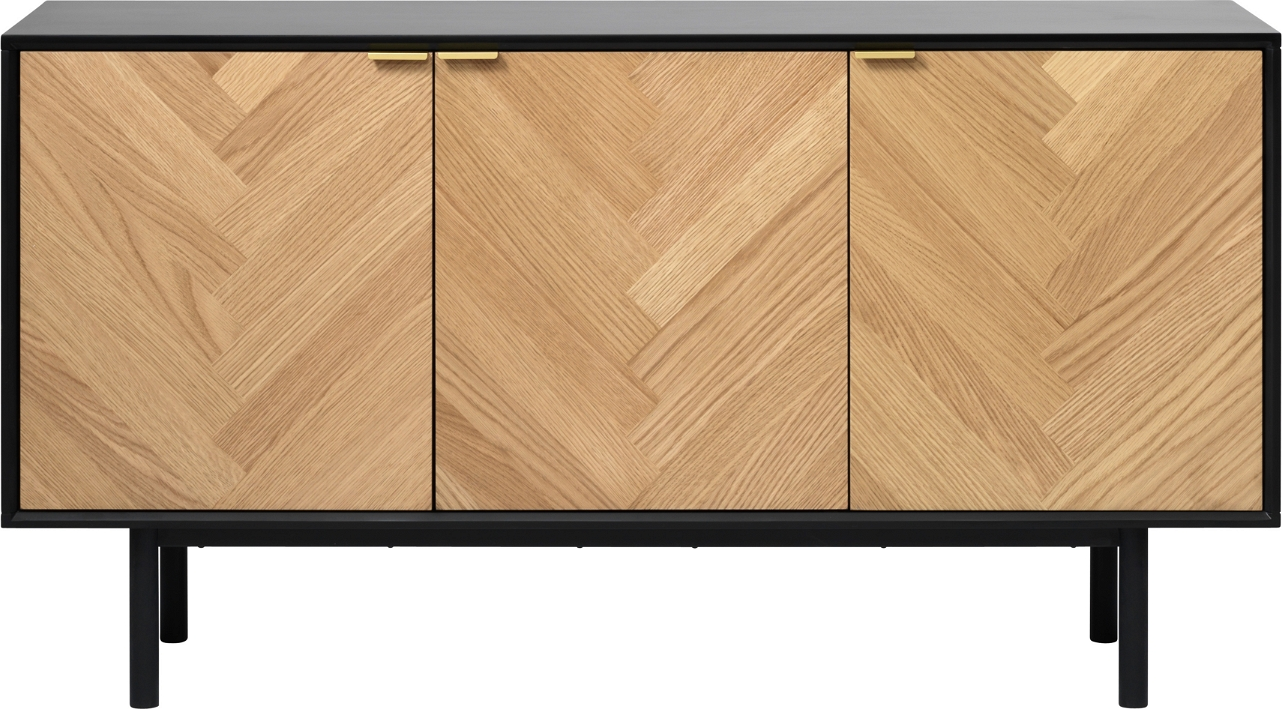 Skænk Sideboard Nordique Design Calvi Natur Med Sildebenslåger 150 Industrielt Minimalistisk Design