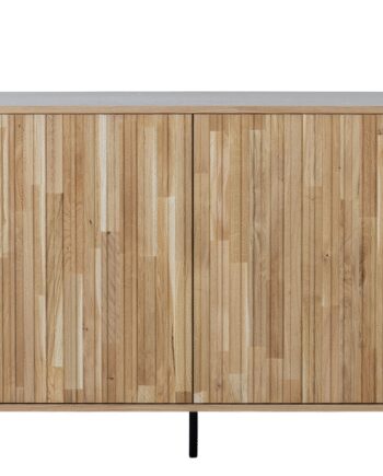 Skænk Woood Exclusive New Gravure Egetræ Natur Med Sort Metalbase H85b200d44