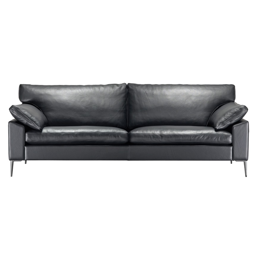 Sl329 Sofa 222 Læder Sort Zebu Skarp Pris