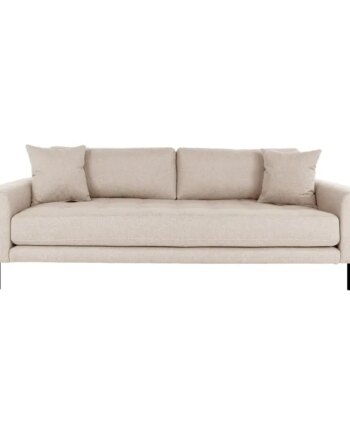 Sofa Beige Med Puder Sorte Stål Ben Hn1025 1301448