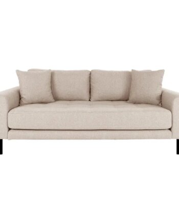 Sofa Beige Med Puder Sorte Stål Ben Hn1025 1301438