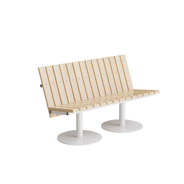 Sofa Cirkum Pers Lav Massiv Birk Hvidt Understel
