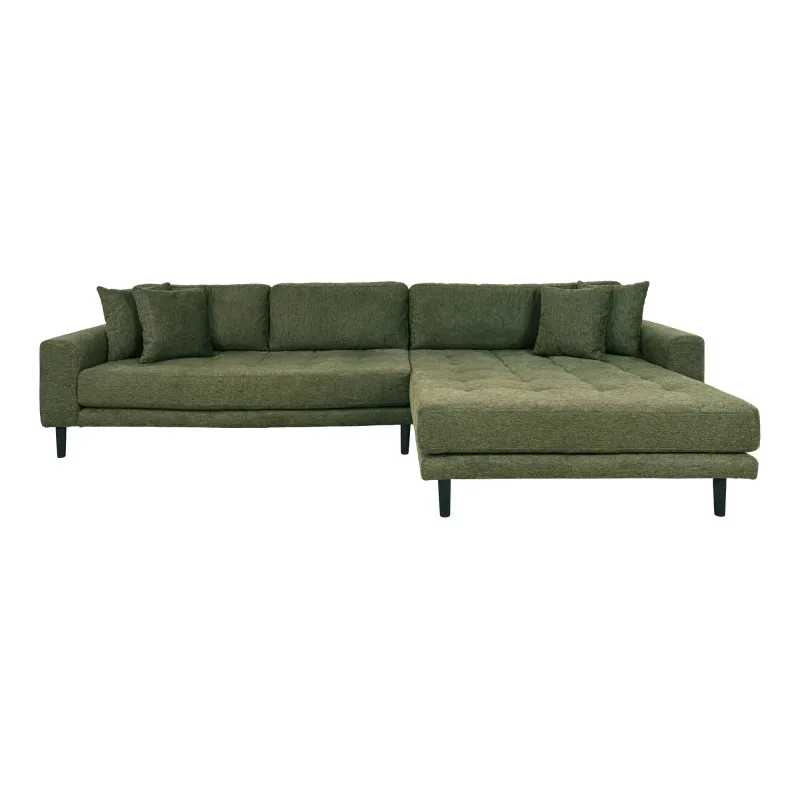 Sofa Højrevendt Olivengrøn Med Fire Puder Hn1020 1301480