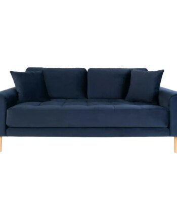 Sofa Mørkeblåt Velour Med Puder Hn1005 1301433