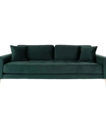 Sofa Mørkegrønt Velour Med Puder Hn1006 1301445