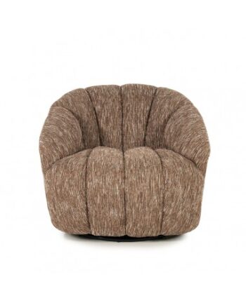 Sogno Lænestol Med Drejefod Metal Polyester H76 Meleret Bordeaux