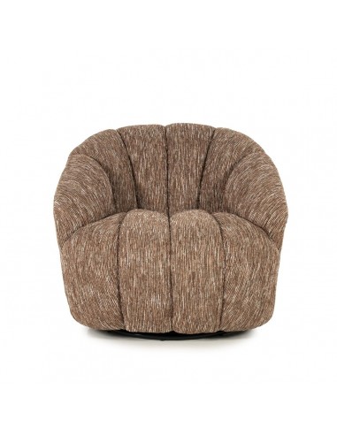 Sogno Lænestol Med Drejefod Metal Polyester H76 Meleret Bordeaux