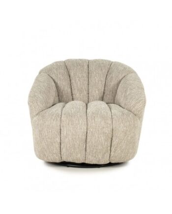 Sogno Lænestol Med Drejefod Metal Polyester H76 Meleret Taupe