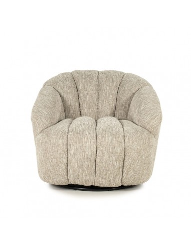 Sogno Lænestol Med Drejefod Metal Polyester H76 Meleret Taupe