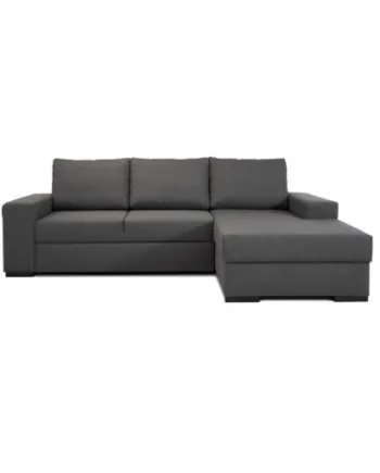Sovesofa Med Chaiselong  Grå Sovesofa Opbevaring  Inkl Nakkestøtte