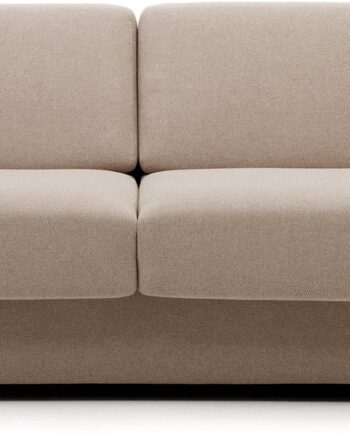 Sovesofa Sofa Seng Personers Kave Home Anley Beige Polstring Bøgetræsben L244xd97xh89