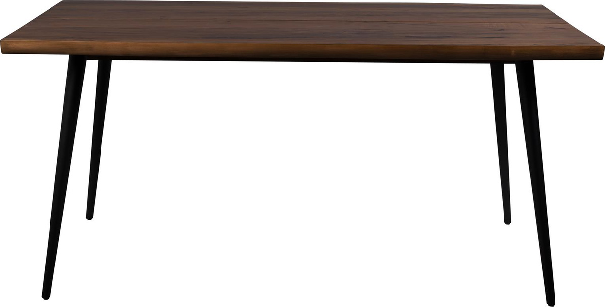 Spisebord Dutchbone Alagon 160x90 Valnødfiner Bordplade Med Sorte Pulverlakerede Stålben