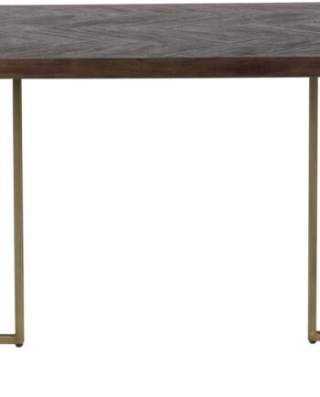 Spisebord Dutchbone Class Akaciefiner Sildebensbordplade Stålstel Mørk Natur 220