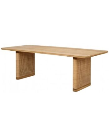 Spisebord Egetræ Rattan 240 100 Natur