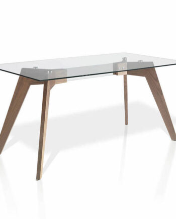 Spisebord Glas Valnød 160x95x75