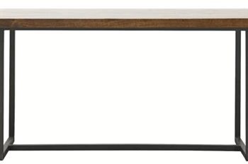Spisebord House Doctor Kant Mangotræ Metal 200x90 Mørkebrun Sort
