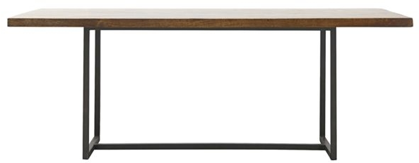 Spisebord House Doctor Kant Mangotræ Metal 200x90 Mørkebrun Sort