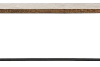 Spisebord House Doctor Kant Mangotræ Metal 240x90 Mørkebrun Sort