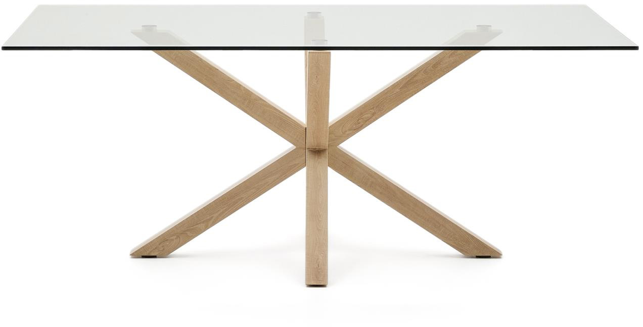 Spisebord Kave Home Argo Med Hærdet Glasbordplade Stålben 200100 Nordisk Design