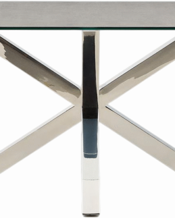 Spisebord Kave Home Arya Keramisk Jernmoseporcelæn 160x90 Med Vandtæt Overflade Polerede Stålben