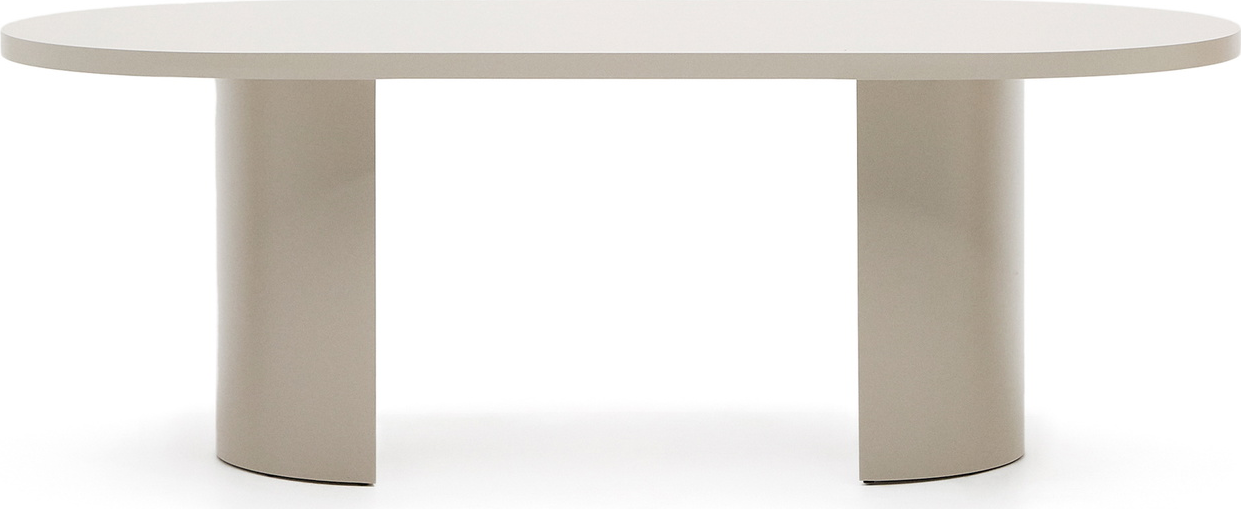 Spisebord Kave Home Nealy Oval 200100 Hvid Lakeret Plads Til Personer Nordisk Design