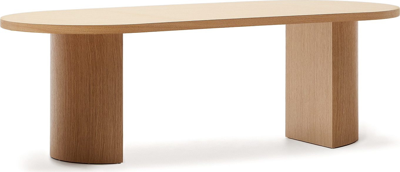 Spisebord Kave Home Nealy Ovalt 240 100 Til Personer Natur Mdf Egetræsfiner