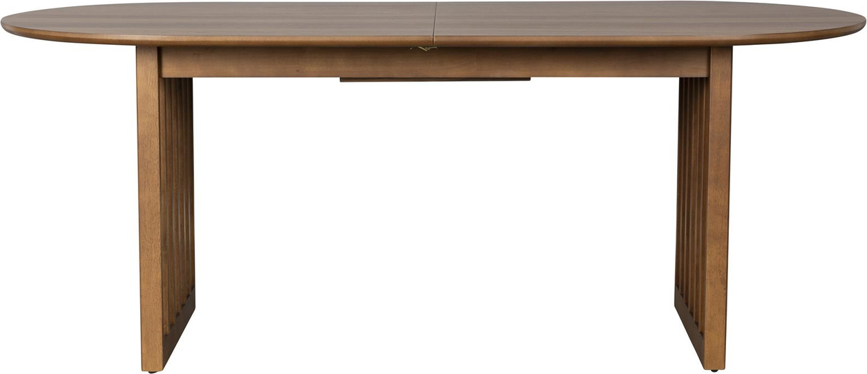 Spisebord Med Udtræk Dutchbone Barlet Oval Valnødfineret 198x90 Mørk Natur