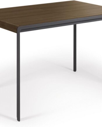 Spisebord Med Udtræk Kave Home Nadyria 160x80 Mørk Natur Sort